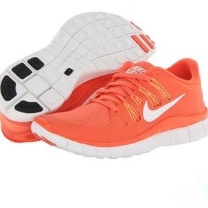 Nike Free 5.0 orange Womens running sneakers
